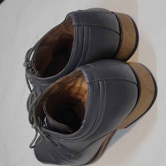 Men's Lace Up Oxford Shoes (10, Gray) - Picture 2 of 5